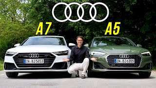 Audi A5 vs Audi A7 comparison REVIEW of the most beautiful Audi Sportbacks [upl. by Gastineau914]