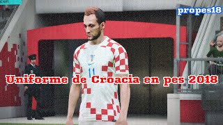 cómo hacer camiseta de Croacia 202223 en pes 2018 croatia xbox360 pes2018 [upl. by Eiramadnil]