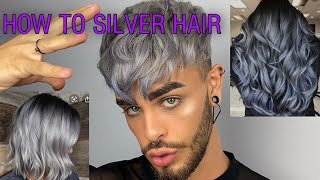 HOW TO GRAY HAIR  Come faccio i capelli silver grigi platino [upl. by Ahsahs743]