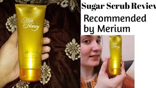 Oriflame Milk And Honey Gold Sugar Scrub  Honestly Review   recommended by medium pervaiz [upl. by Onyx184]