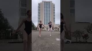 ballet in a parking lot hehe 🫢 ballerinas dance pointe pointeshoes [upl. by Ysdnil]