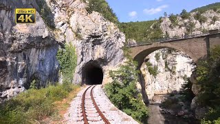 4K CABVIEW Mokra Gora  Višegrad Tunnel bats Rzav river canyon Serbian  Bosnian border crossing [upl. by Reilamag]