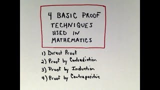 ❖ Four Basic Proof Techniques Used in Mathematics ❖ [upl. by Greene183]