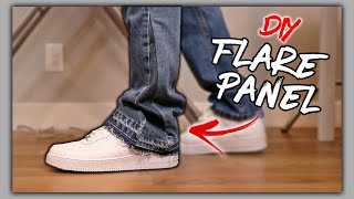 How to Add a FLARE PANEL to your Jeans  JULIUS [upl. by Landre407]