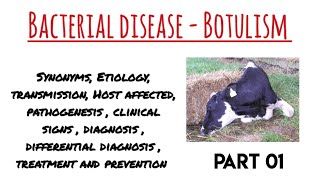 Bacterial disease  Botulism  Part 01  Dhull vets  Veterinary medicine [upl. by Redna]