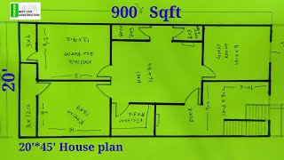 2045 House plan 900 sqft house plans 100 guz Ghar ka plan [upl. by Simons]