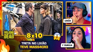 CLIMA FICOU TENSO NO LIXÃO  The Walking Dead 8x10  Casal Jounin React 🔥 [upl. by Adnylam]