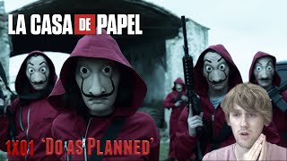 Money Heist La Casa De Papel Season 1 Episode 1  Do as Planned Reaction [upl. by Ardnahs]