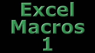 Excel Macros 1  What is a Macro [upl. by Cirdek]