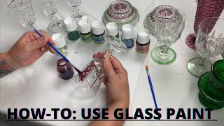 Glass painting with Pébéo Vitrea 160 [upl. by Richie930]