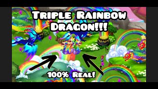 Dragonvale  How to breed the Triple Rainbow Dragon Egg 100 Real I did it Add me to Co op breed [upl. by Walford]