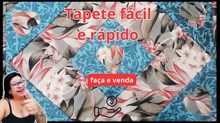 Diy Como fazer tapete de retalhos fácil e rápido façaevenda costuracriativa retalhosdetecido [upl. by Sigismond415]