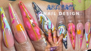 ABSTRACT  LINE NAIL ART SWIRL DESIGN  POP OFF SET [upl. by Rosaline]