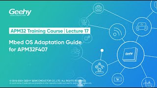 APM32 Training Course  Arm Mbed OS Adaptation Guide for APM32F407 [upl. by Coucher]