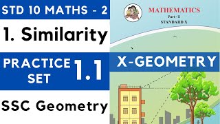 Similarity  Practice Set 11  SSC Class 10 Geometry  10th Maths Part 2  Maharashtra State Board [upl. by Huxley671]