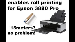 Epson Stylus 3880 Pro Roll Printing with PrintFab RIP [upl. by Klina658]