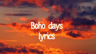 Boho Days From quotTick TickBoomquot Lyrics Video [upl. by Jo-Ann]