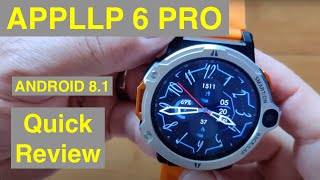 LOKMAT APPLLP 6 PRO Round Android 81 Dual Cams 4GB64GB 4G Smartwatch Quick Overview [upl. by Iaverne436]