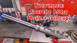 TUTO MECA  fourche Suzuki sv 650 joint spi  huile complet [upl. by Eelorac97]