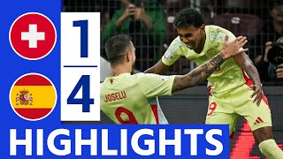 🔴 Switzerland vs Spain 14  All Goals amp Extended Highlights  UEFA Nations League 2024 [upl. by Paderna]