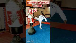 spinning back kick tutorial  step by step  how to learn spinning back kick [upl. by Farver]