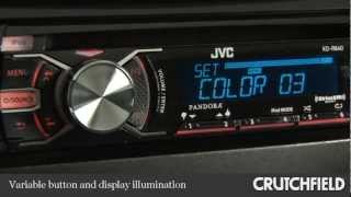 JVC KDR640 CD Receiver Display and Controls Demo  Crutchfield Video [upl. by Jairia]