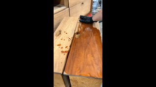 My secret to refinishing wood furniture 🥰✨❤️ vintage woodworking furnituredesign [upl. by Carver290]