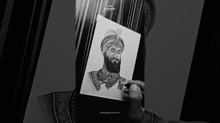 How to Draw Picture of Guru Gobind Singh Ji 🙏happy gurupurav 🎂🧁art drawing viral short [upl. by Stricklan]