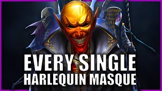 Every Single Harlequin Masque EXPLAINED By An Australian  Warhammer 40k Lore [upl. by Mcadams]