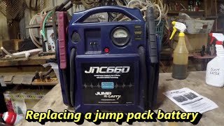 Jump pack battery replacement Replacing a JNC 660 battery [upl. by Beatrisa]