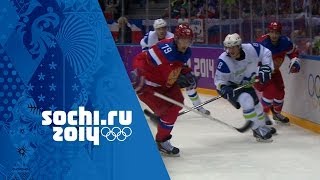 Ice Hockey  Mens Group A  Russia v Slovenia  Sochi 2014 Winter Olympics [upl. by Vershen]