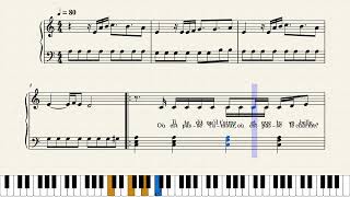 Ten aller  Claudio Capeo  Partition piano facile avec paroles [upl. by Evelunn716]