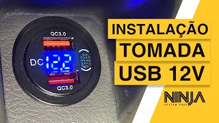 Como Instalar TOMADA USB 12v carregador de celular p todos os carros [upl. by Deelaw]