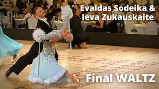 Evaldas Sodeika amp Ieva Zukauskaite  Slow Waltz  Final European Championship 2022 [upl. by Ludeman286]