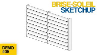 Démo utilisation brisesoleil orientable paramétrique pour Sketchup [upl. by Margi203]