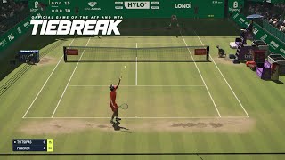 TIEBREAK  Roger Federer Vs Stefanos Tsitsipas I Halle Open I Expert Difficulty PS5 [upl. by Kirrad706]