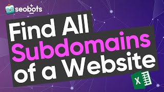 HOW TO FIND SUBDOMAINS OF A WEBSITE  FIND ALL SUBDOMAINS OF A DOMAIN with SEOBOTS TUTORIAL [upl. by Aimahc]