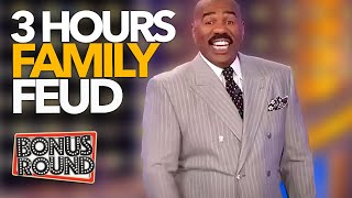 Steve Harvey Family Feud  3 Hours Of the Best Moments [upl. by Anerys]