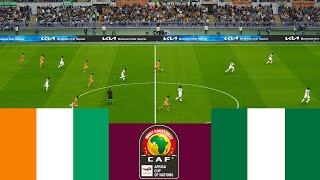 Cote dIvoire 0 vs 1 Nigeria CAF Africa Cup  Video game simulation PES 2021 [upl. by Mita]