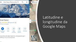 Latitudine e longitudine da Google Maps [upl. by Leiruh657]