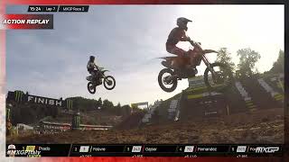 Intense battle between Febvre and Prado for the lead  MXGP Race 2  MXGP of Italy 2023 [upl. by Sabu977]