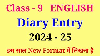 diary entry class 9  diary entry format class 9  class 9 diary entry  class 9 english diary entry [upl. by Onavlis]