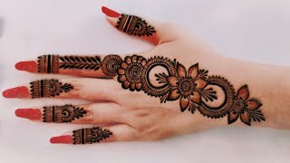 Karwa chauthDiwali Special Indian Mehndi Design Easy Full Hand Dulhan Mehndi DesignHenna Design [upl. by Schreibman777]