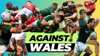 Springboks vs Wales Tribute Best Springbok TRIES AGAINST Wales [upl. by Belford]