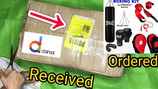 BOXING KIT Unboxing 🥊🥊 DARAZ SALE 1111 BoxingPunching Bag  Unboxing  Byson Boxing Kit Set [upl. by Nuahsyd]