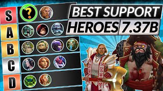 NEW SUPPORT TIER LIST Patch 737b  Best Position 5 Heroes RANKED  Dota 2 Guide [upl. by Ahtelrac]