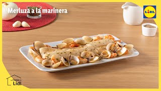 Merluza a la marinera 🐟🍤  Recetas de pescado  Lidl España [upl. by Ahsekat]