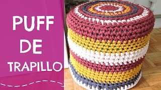 Puff de trapillo tutorial paso a paso [upl. by Ahsinik]