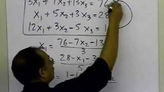 Chapter 0408 Lesson GaussSeidel Meth of Solving Simul Linear Eqns Pitfalls Advantages Part 22 [upl. by Aicat261]