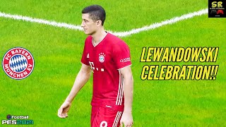 🎉LEWANDOWSKI CELEBRATION🎊  PES 2021 [upl. by Maleen]